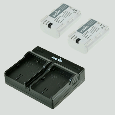 Jupio Cargador Kit: 2 Bateras LP-E6N + Cargador doble