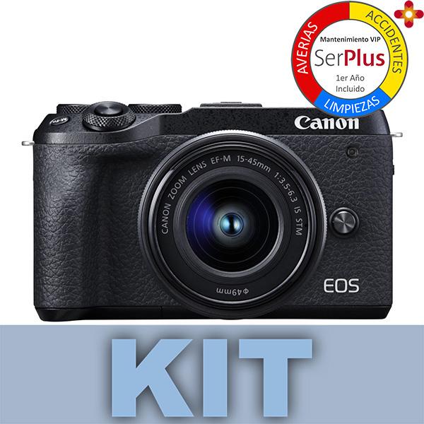 Canon Cámara EOS M6 Mark II + 15-45mm f3.5-6.3 + Visor DC2 - 