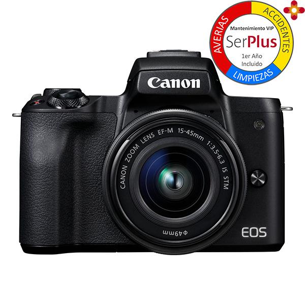 Canon Cámara EOS M50 Mark II + EF-M 15-45mm Negra