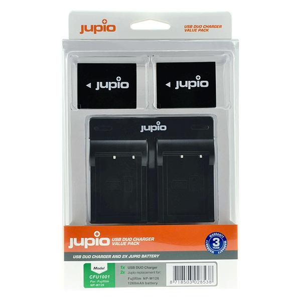 Jupio Cargador Kit : 2 Batera  NP-W126S USB Duo