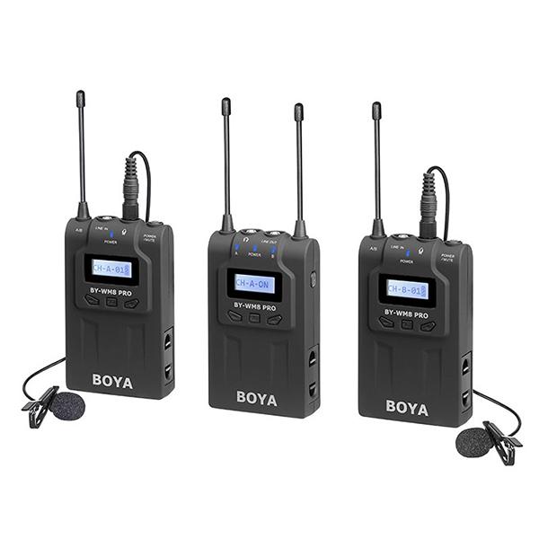 Boya Kit Micro inalambrico UHF Pro 2TX + 1RX - 