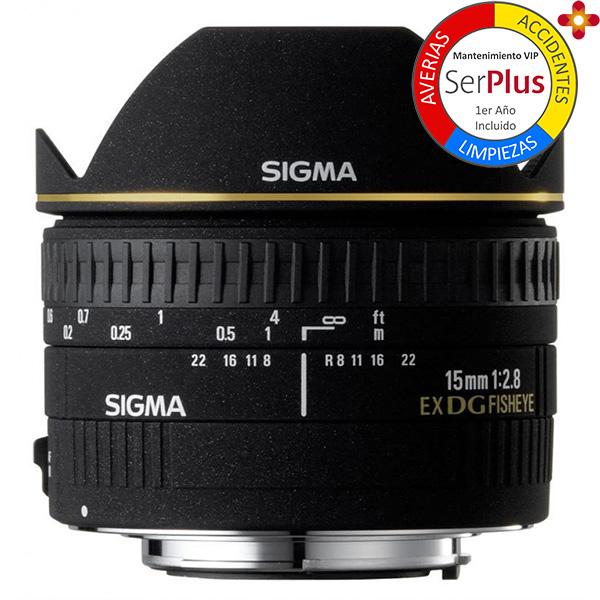 Sigma Objetivo DG  15mm f2.8 EX Ojo de Pez diagonal Canon